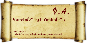 Verebélyi András névjegykártya