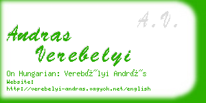 andras verebelyi business card